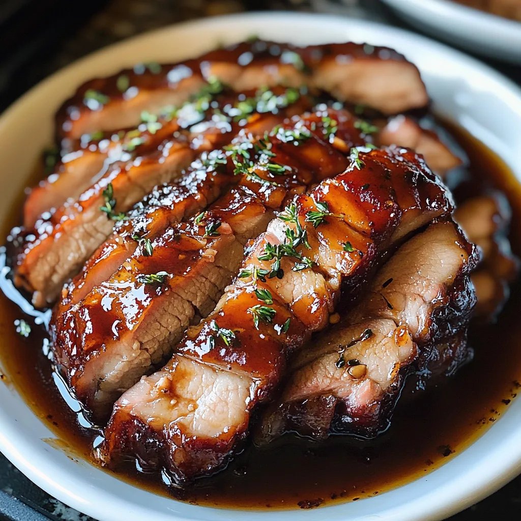 Slow Cooker Pork Belly w/ Honey Balsamic Glaze: An Incredible Ultimate Recipe