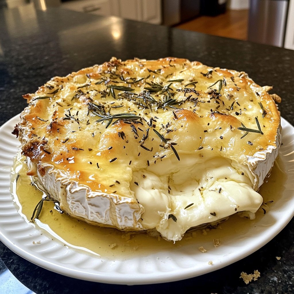 Baked Camembert with Rosemary and Garlic