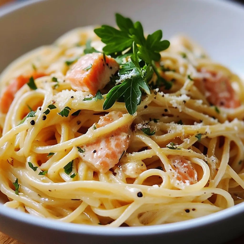 Savory Smoked Salmon Linguine