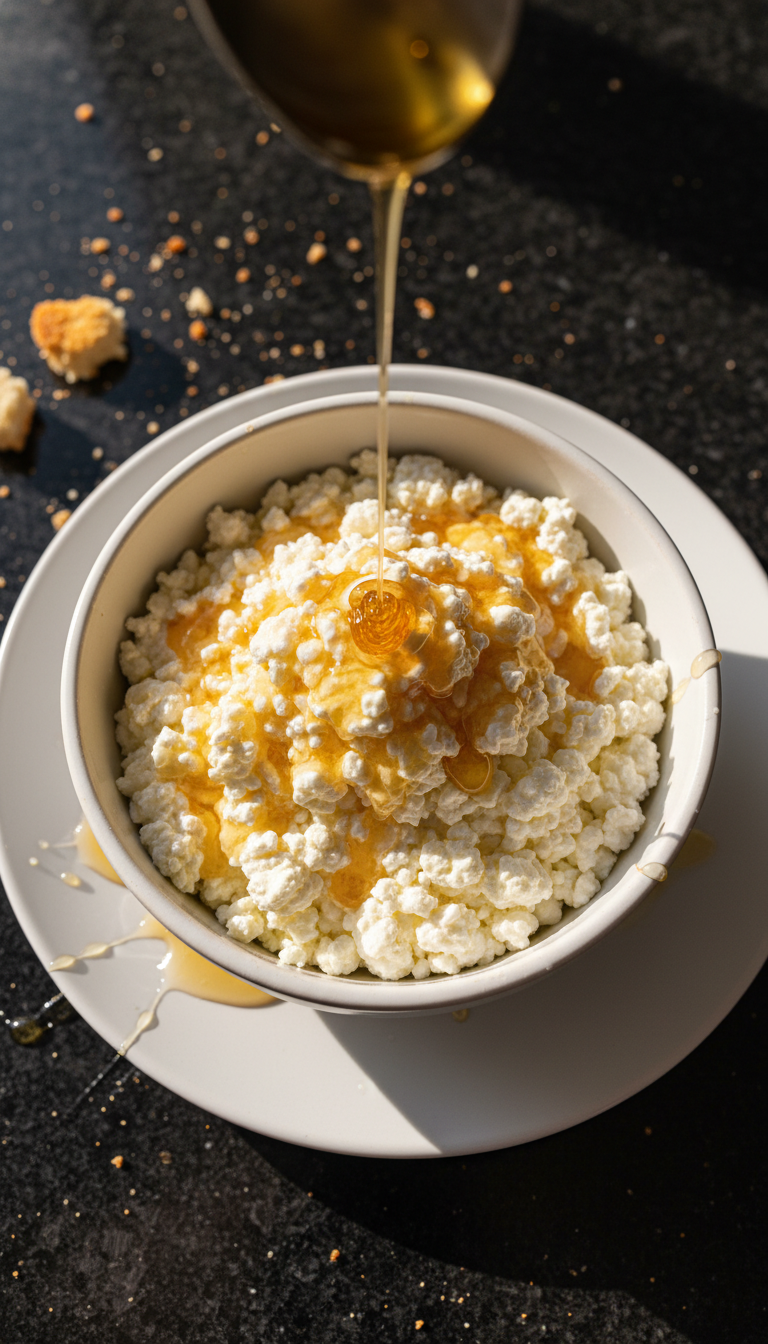 Cottage Cheese with Honey Drizzle