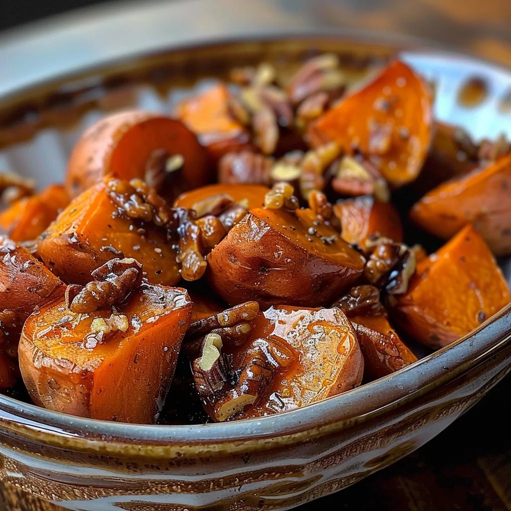 Walnut Maple Roasted Sweet Potatoes
