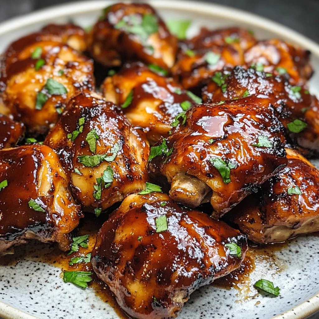 Caramelized BBQ Chicken Thighs in the Oven
