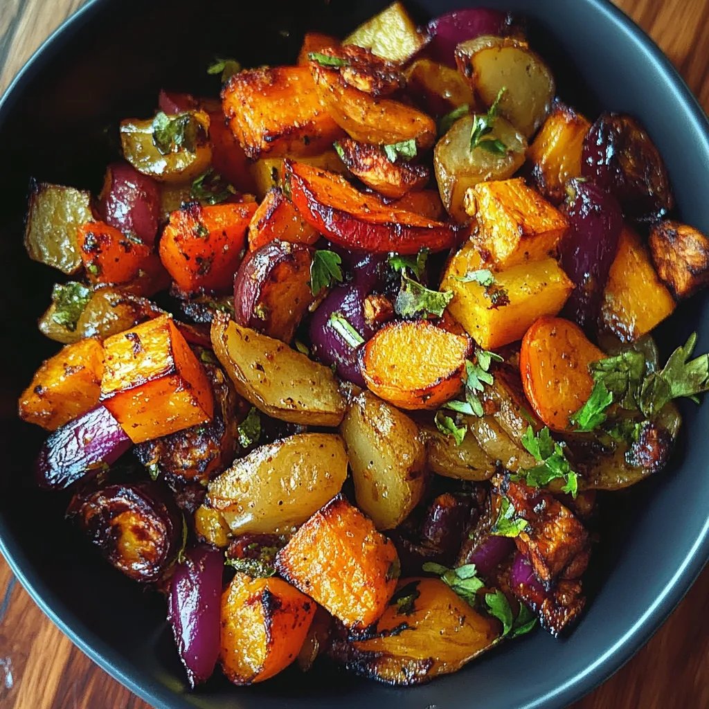 Winter Vegetable Salad w/ Roasted Butternut Squash