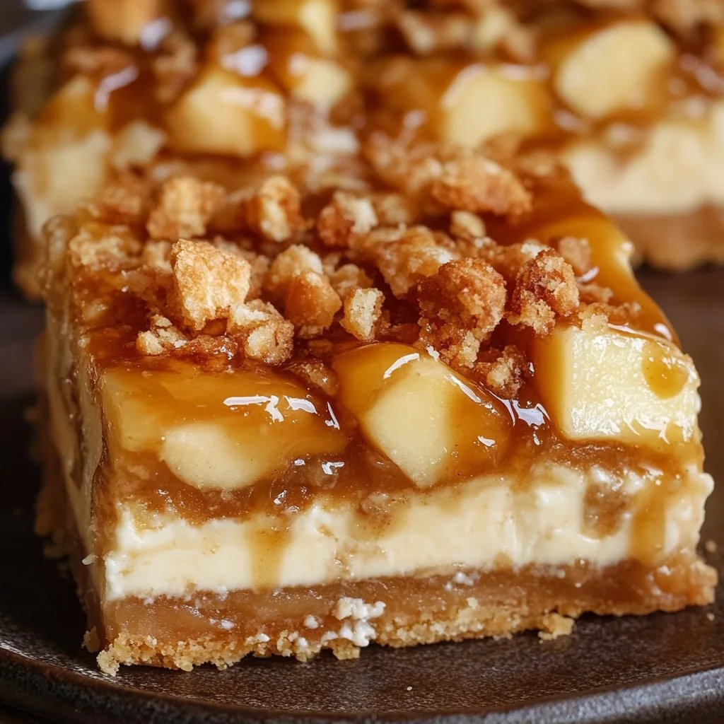 Caramel Apple Cheesecake Bars