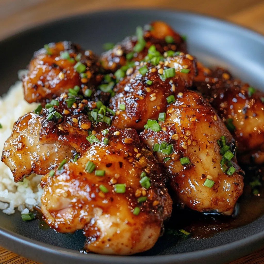 Air Fryer Korean Soy Garlic Chicken Thighs
