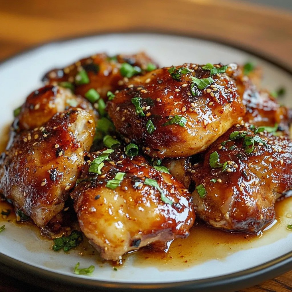 Air Fryer Korean Soy Garlic Chicken Thighs
