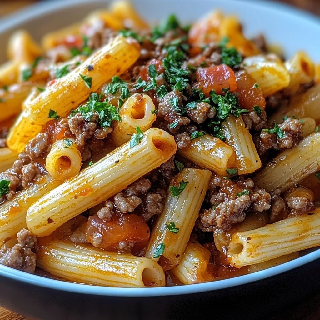 Spicy Penne with Garlic Butter Ground Beef: An Amazing Ultimate Recipe