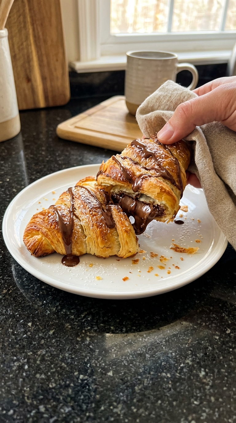 Chocolate Hazelnut Croissant Temptations
