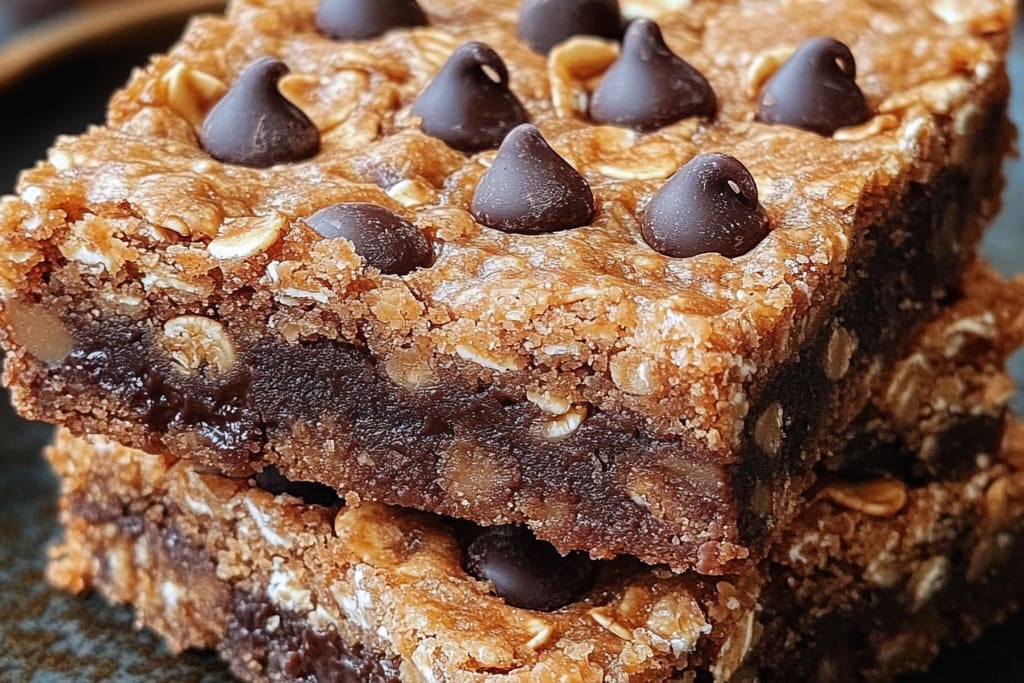 Healthy Chocolate Chip Oatmeal Bars: An Incredible 7-Ingredient Treat