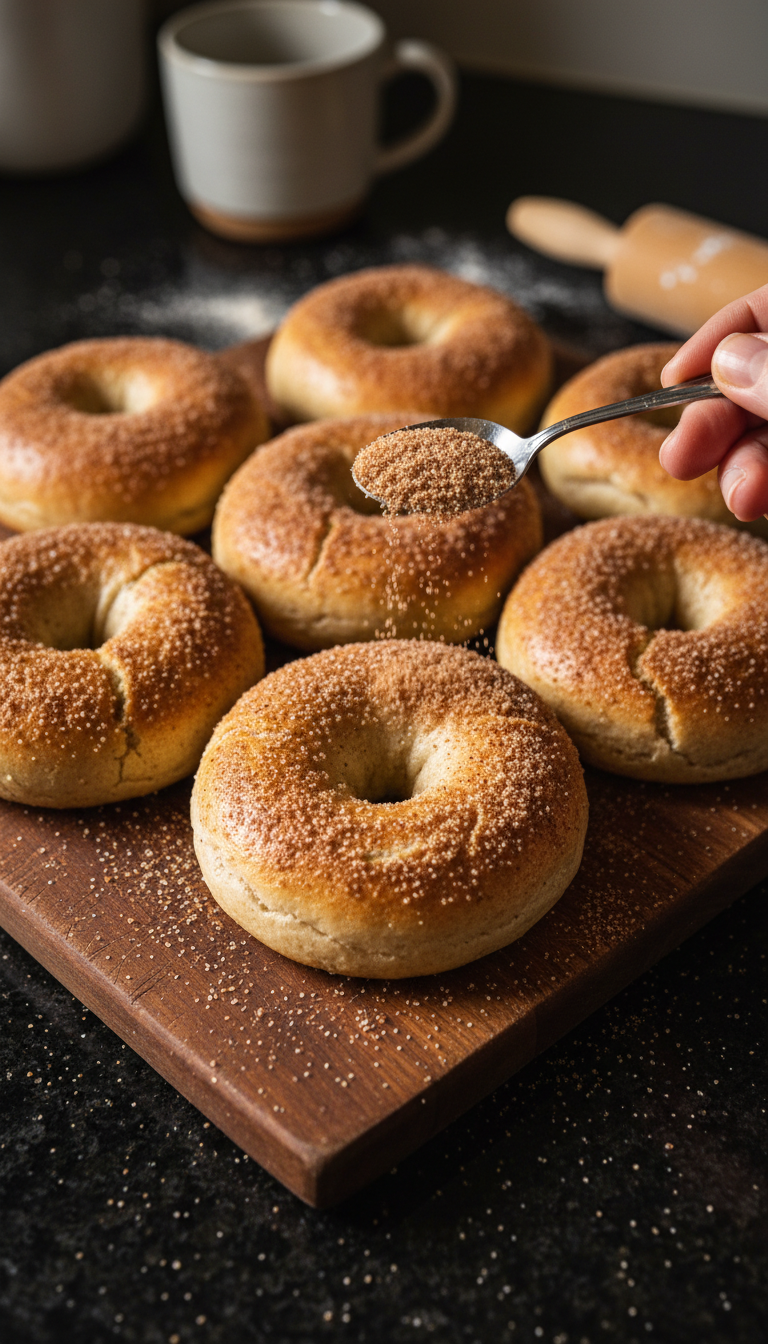 Cinnamon Sugar Protein Bagels