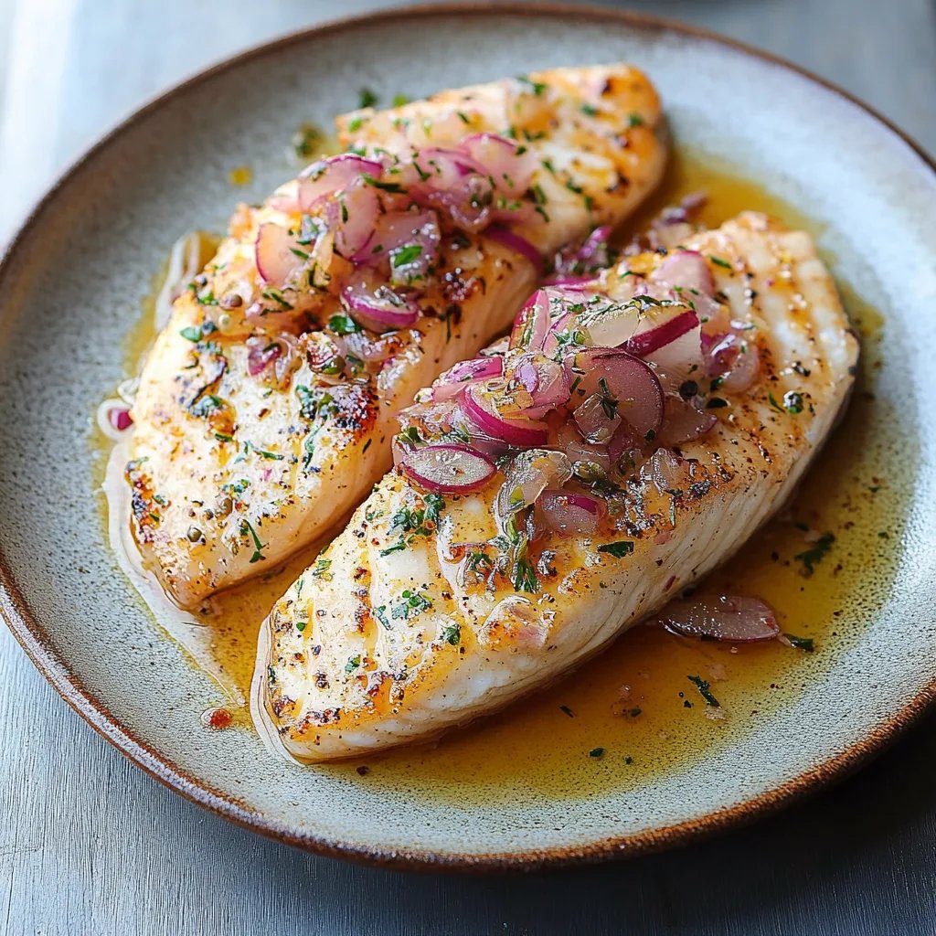 Grilled Fish w/ Caper & Red Onion Dressing: An Incredible Ultimate Recipe