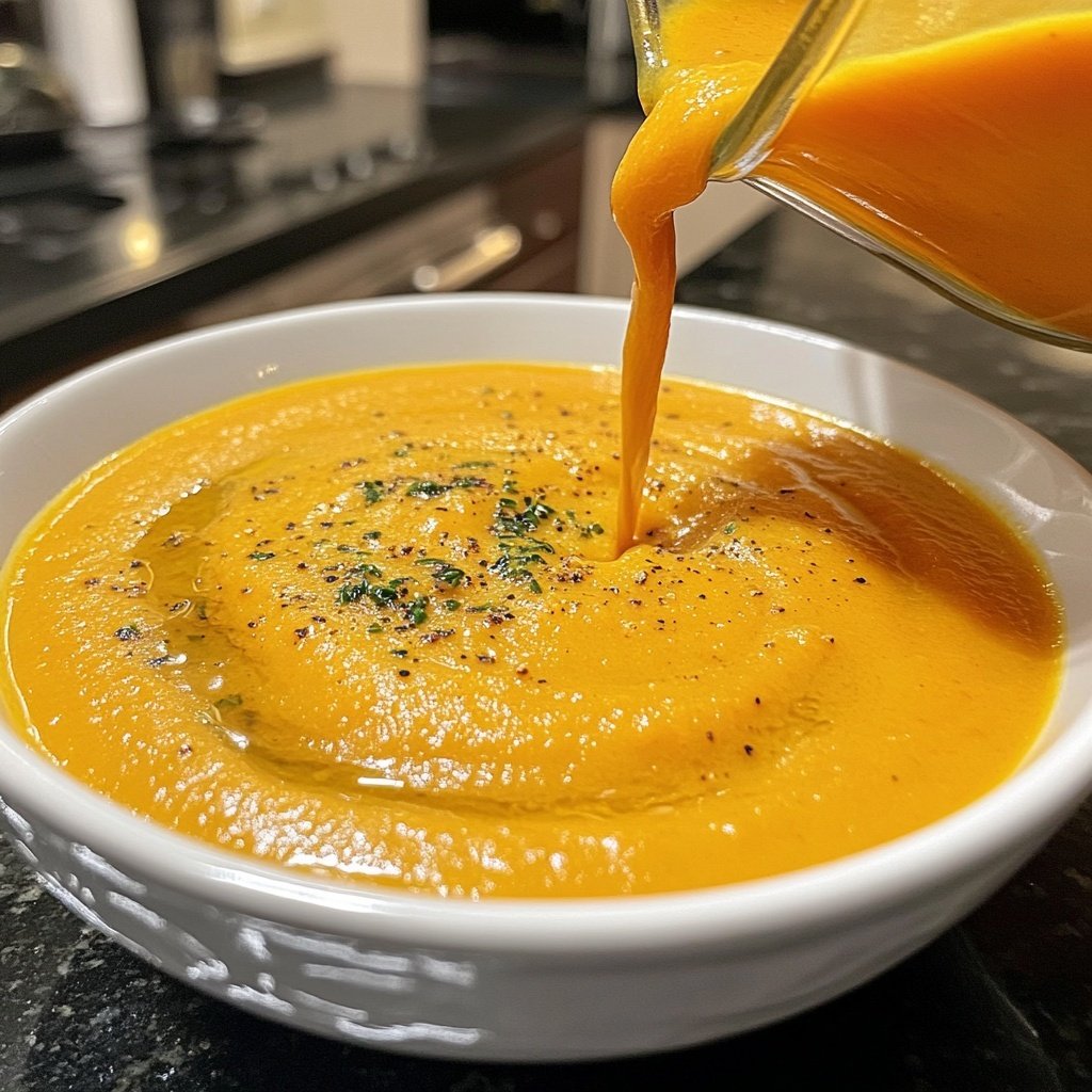 Healthy Vegan Roasted Carrot Soup