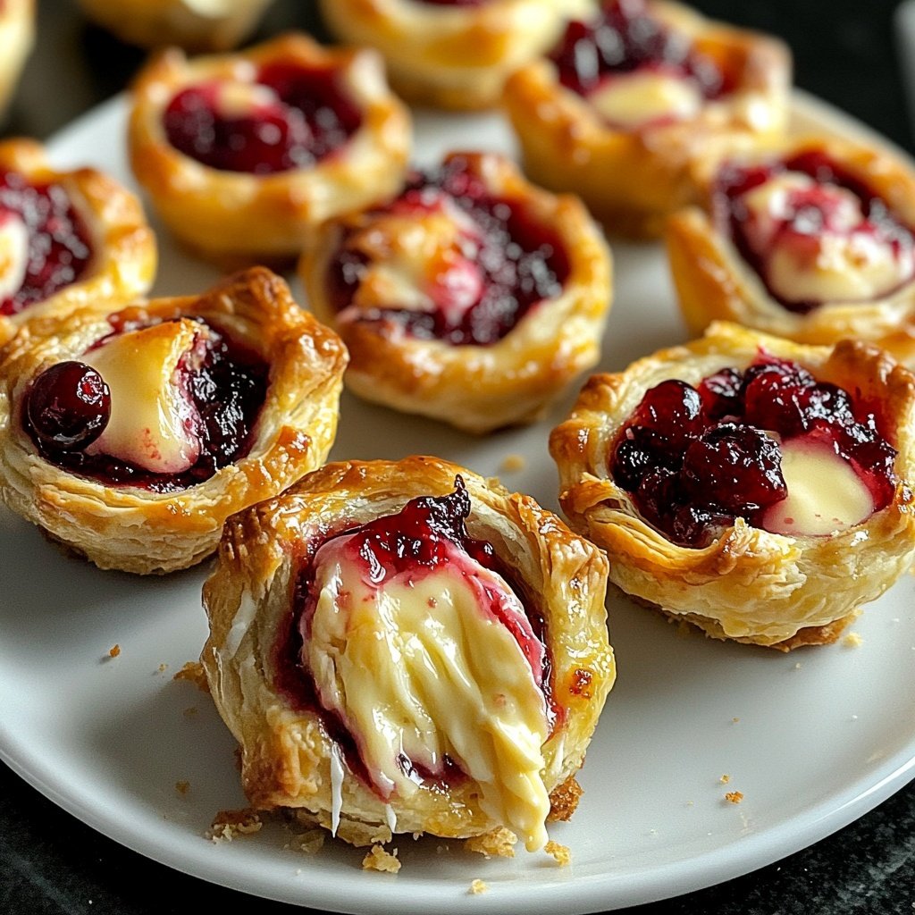 Mini Cranberry Brie Bites