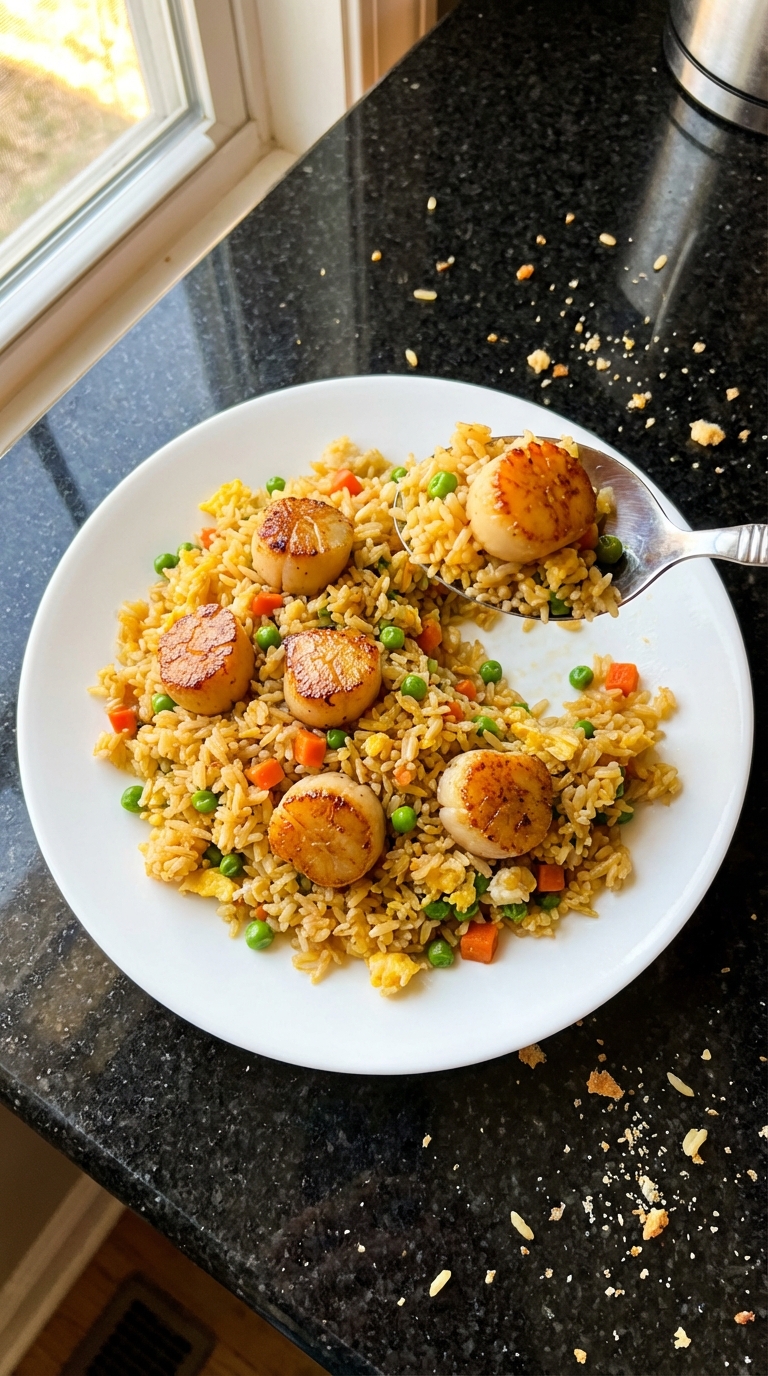 Savory Scallops with Fried Rice