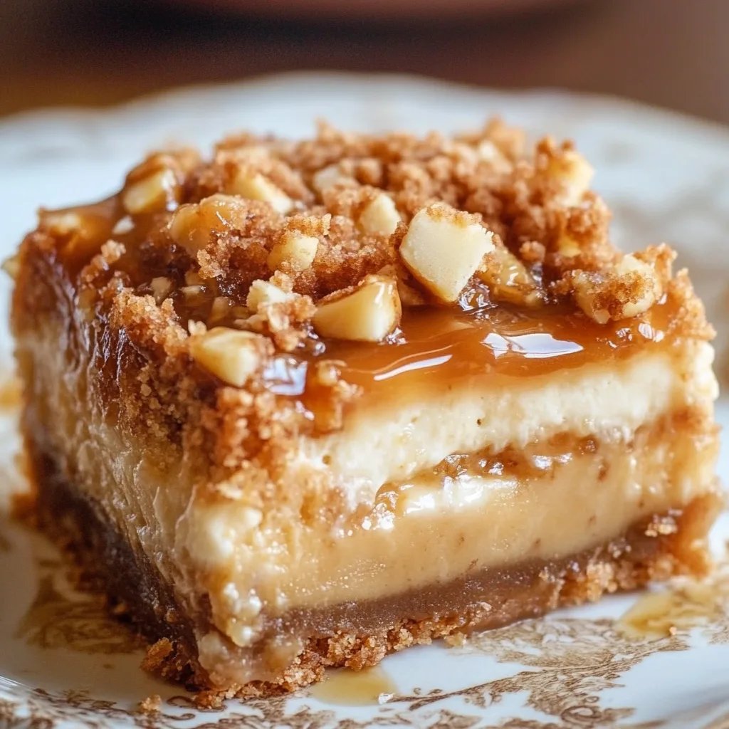 Caramel Apple Cheesecake Bars
