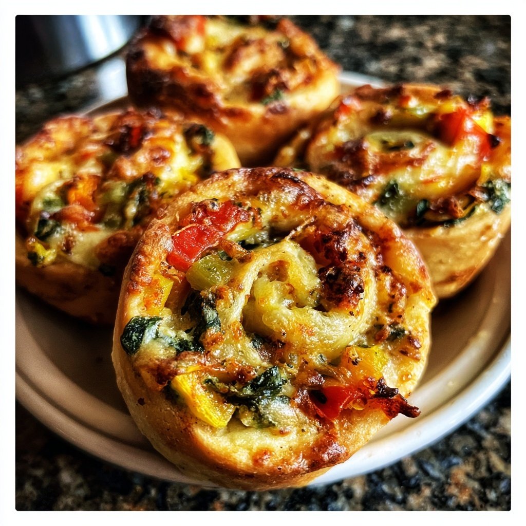 Savory Veggie Pizza Rolls