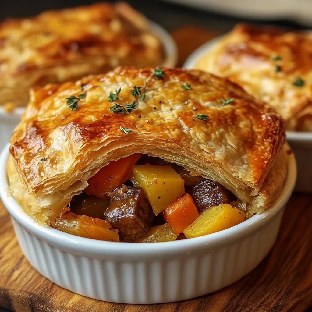 Roasted Autumn Vegetable Pot Pies