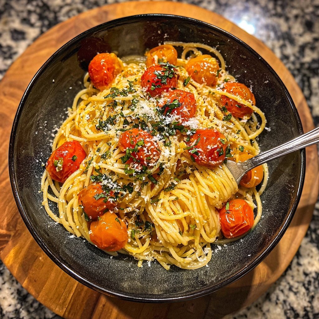 Spaghetti with Cherry Tomatoes