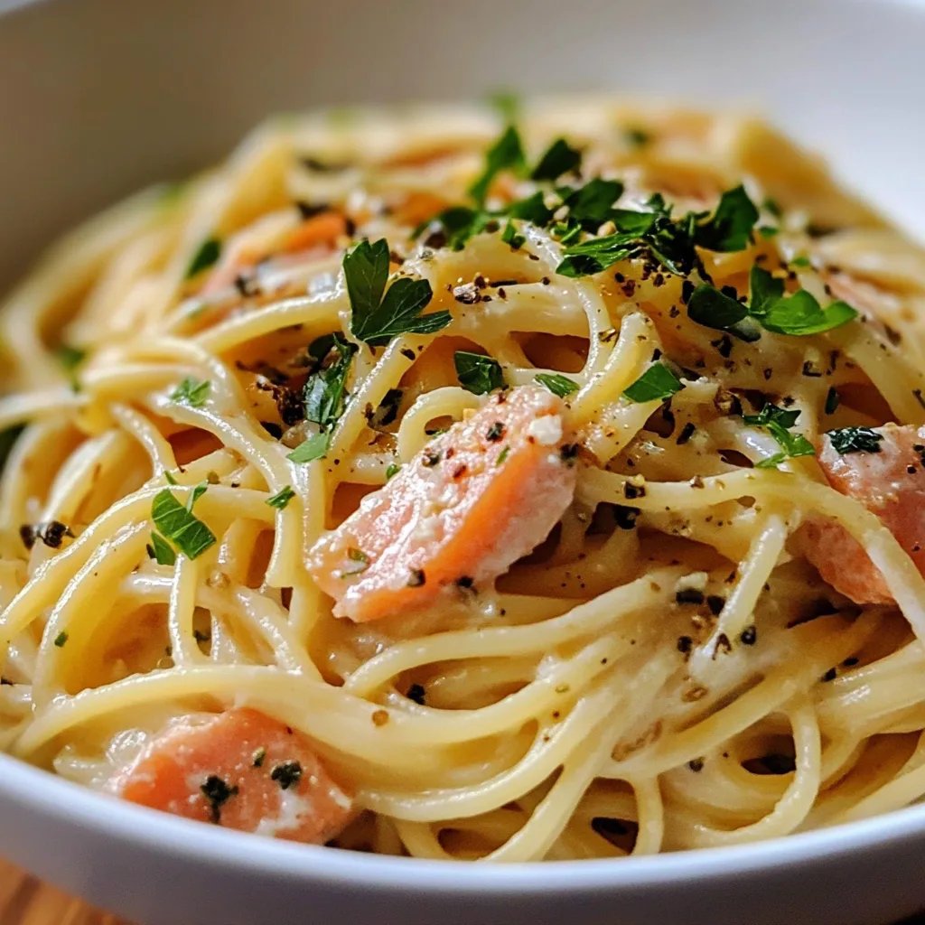 Savory Smoked Salmon Linguine