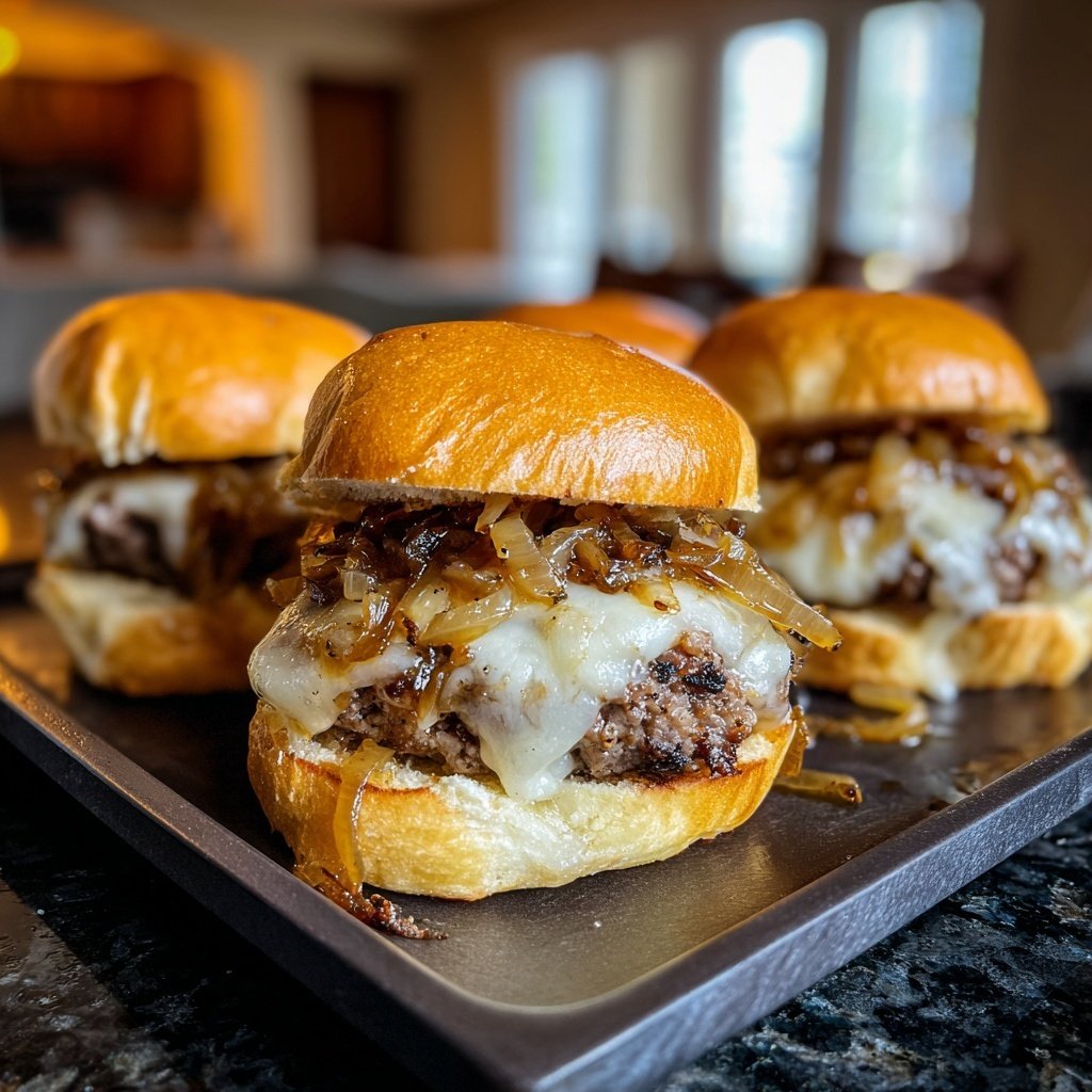 Caramelized Onion Beef Sliders