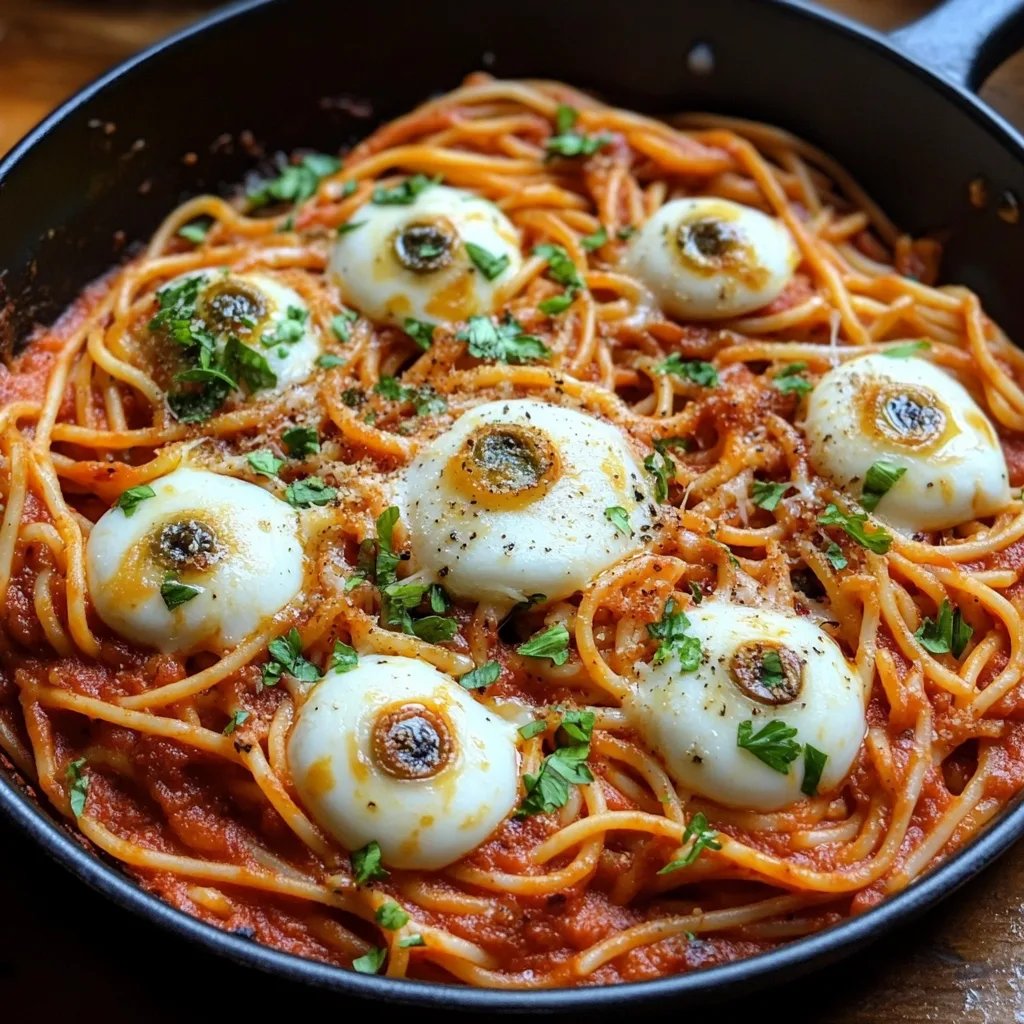 Bloody Spaghetti with Mozzarella Eyeballs: An Amazing Ultimate Recipe