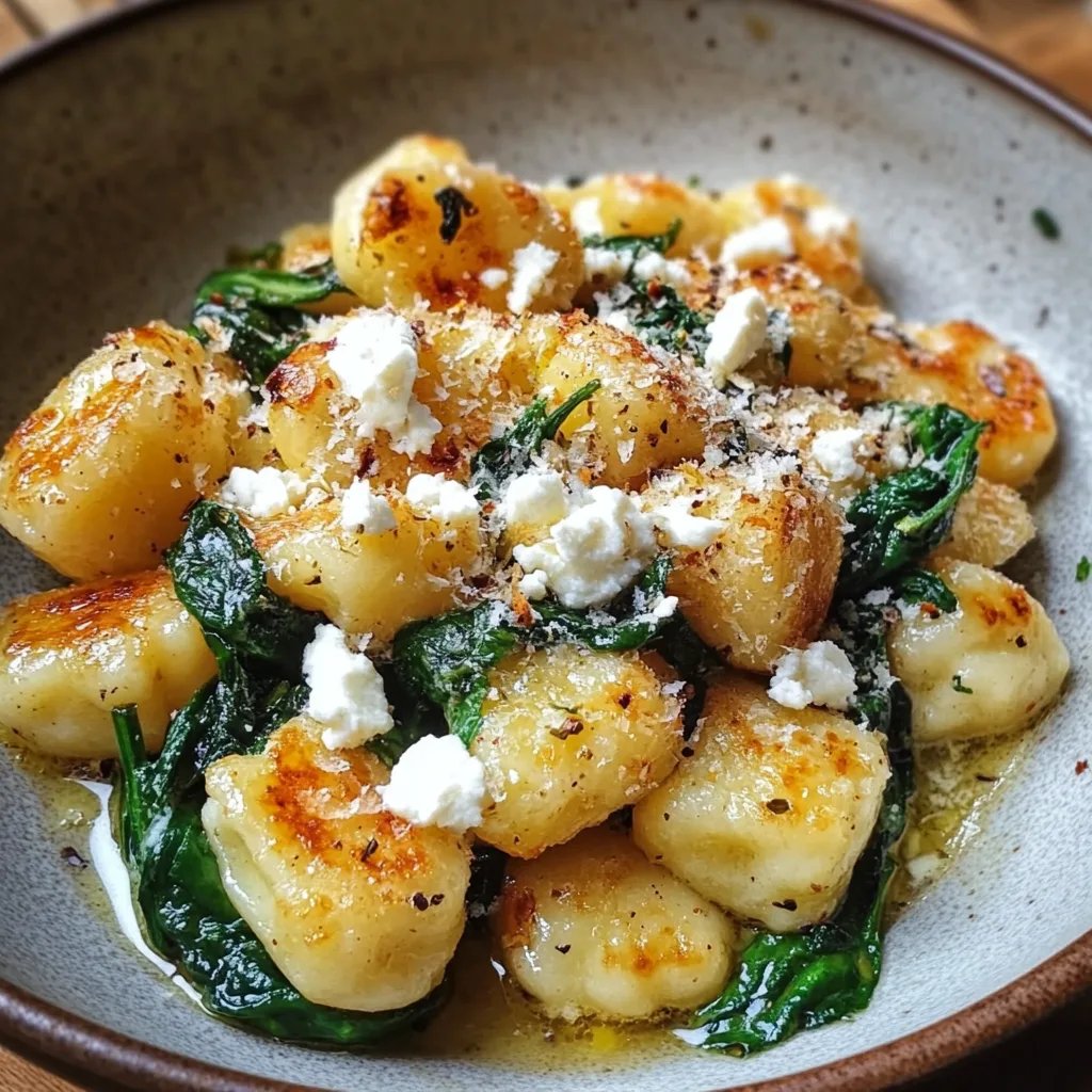 Creamy Gnocchi with Spinach & Feta: An Incredible 5-Ingredient Recipe