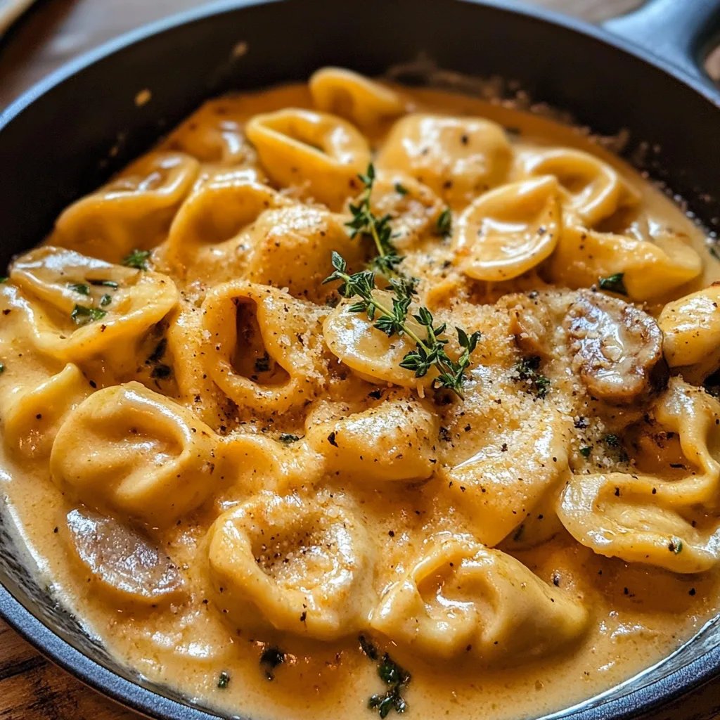 Creamy White Wine Pumpkin Tortellini