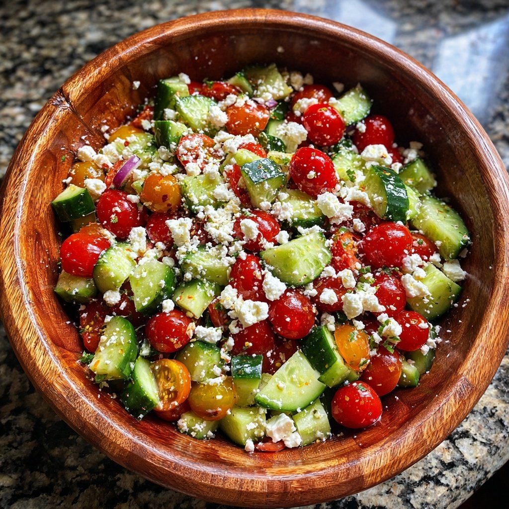 Greek Cucumber Salad with Feta