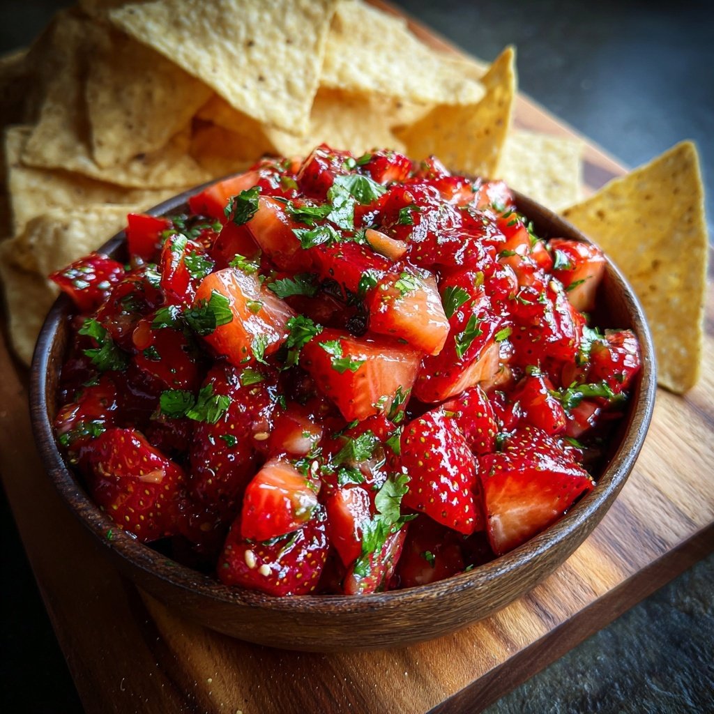 Strawberry Salsa with Tortilla Chips