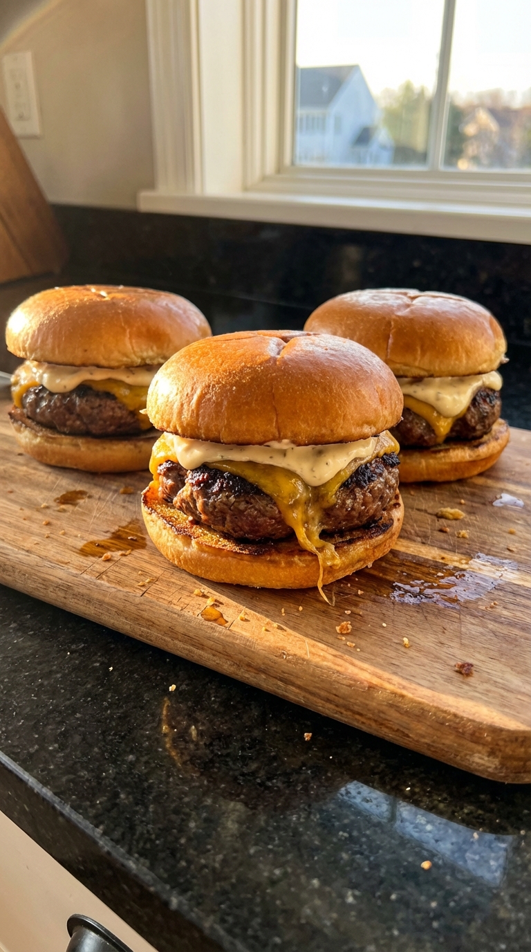 Classic Beef Burgers with Aioli