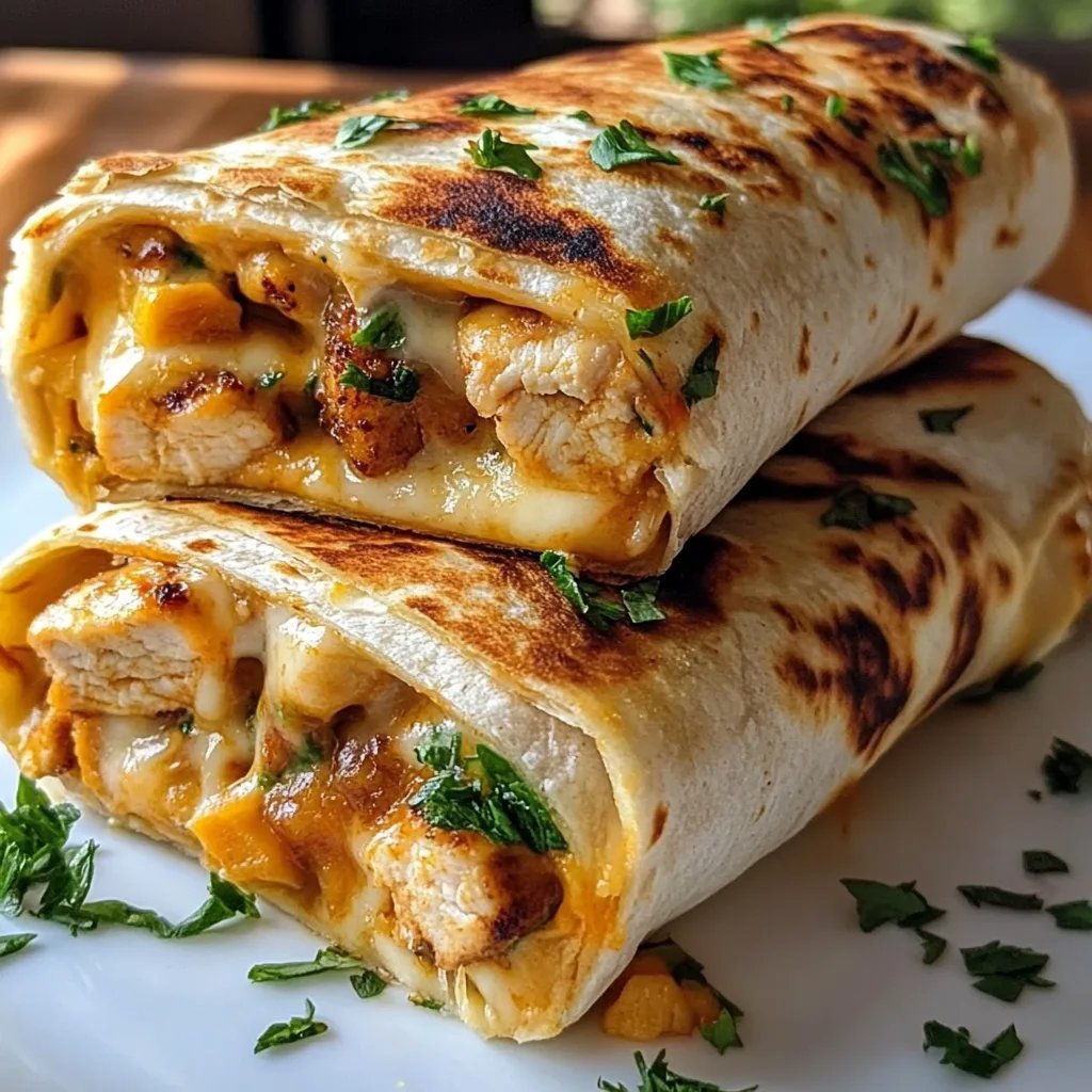 Ooey-Gooey Cheesy Garlic Chicken Wraps: An Incredible 7-Ingredient Recipe