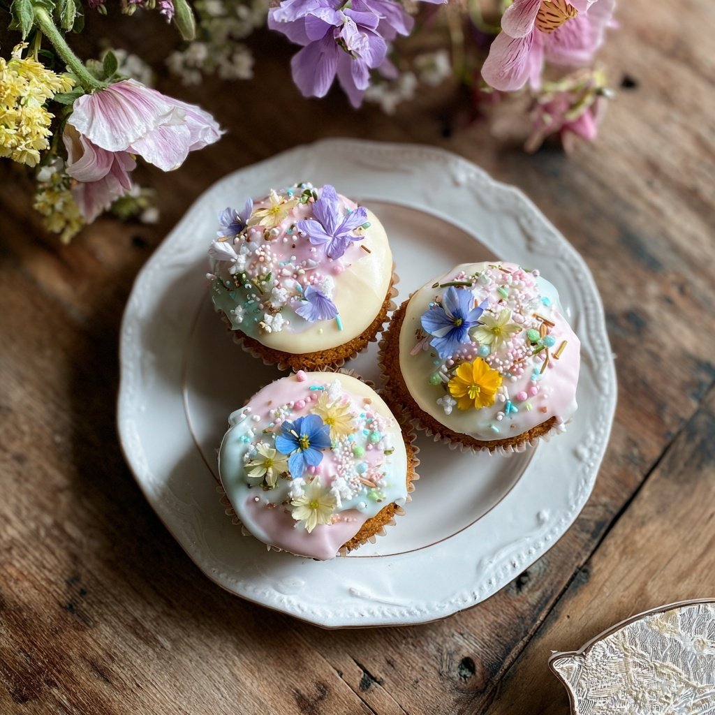 Spring Garden Floral Cupcakes