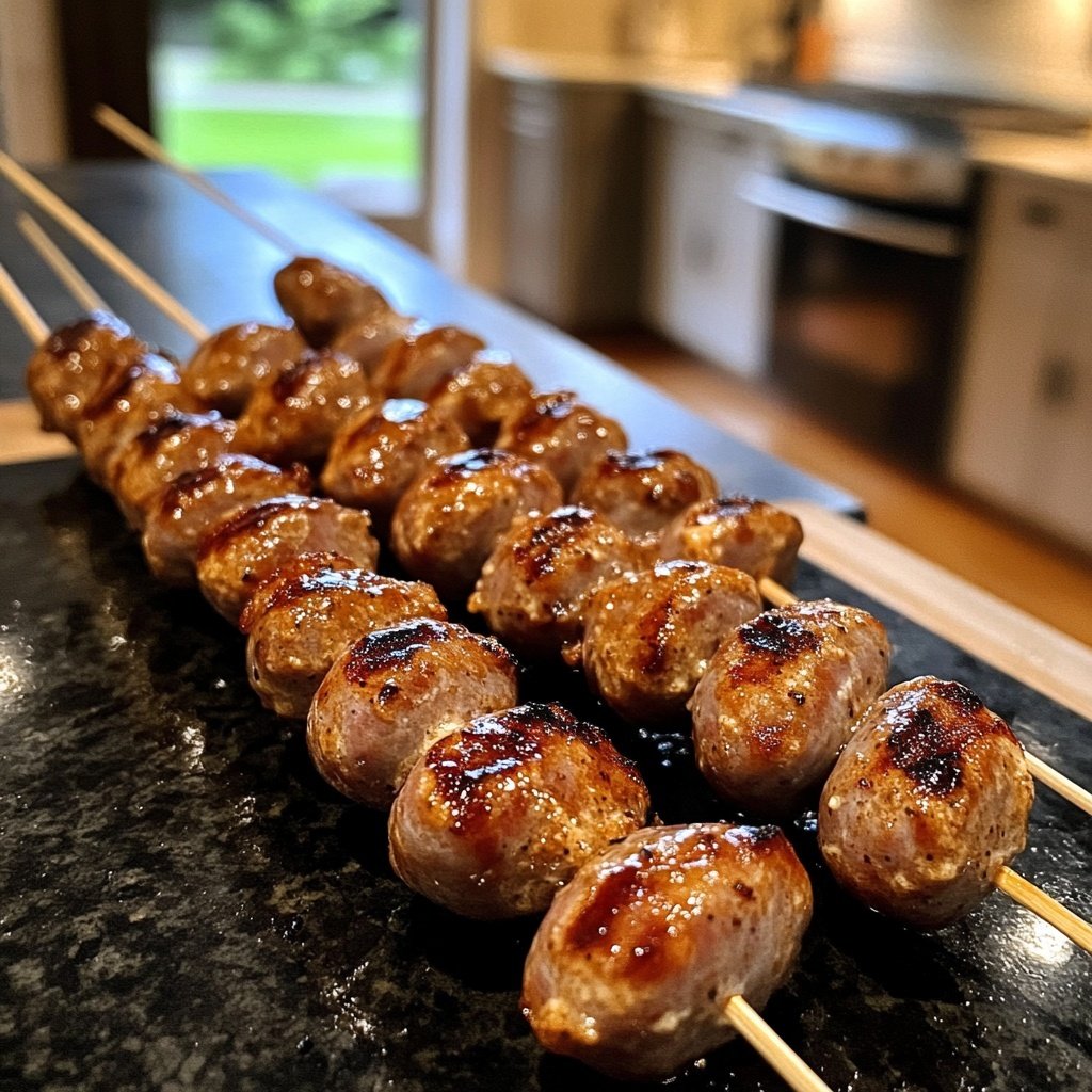 Mini Bratwurst Skewers