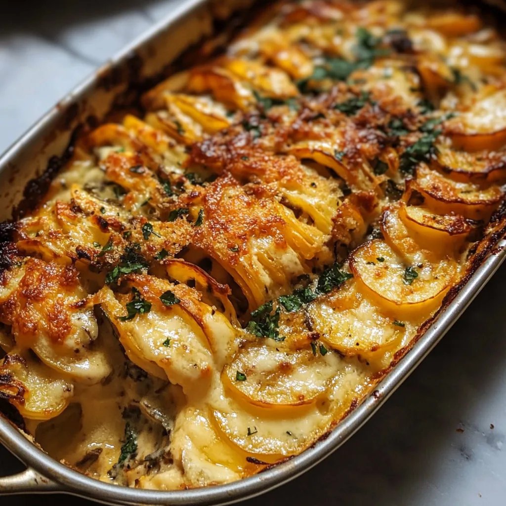 Cheesy Root Vegetable Gratin
