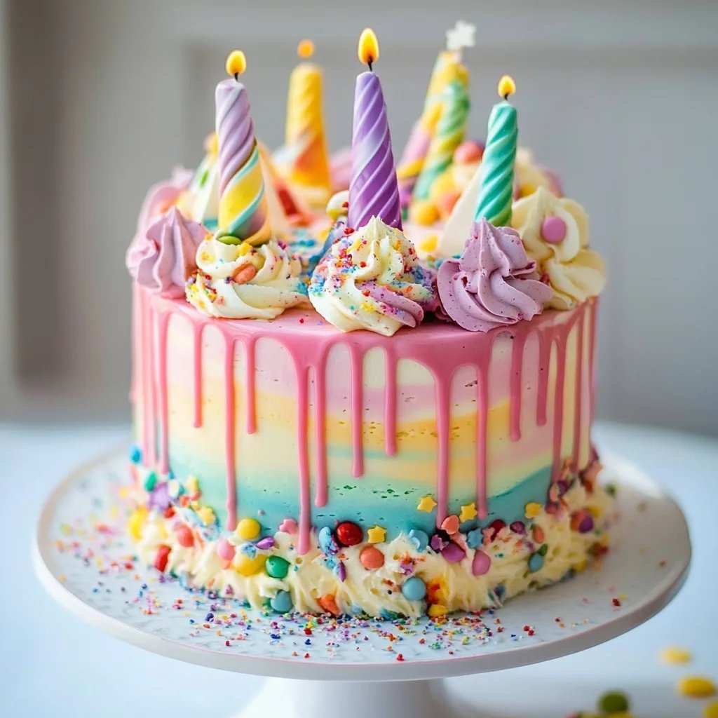 Whimsical Rainbow Birthday Cake: An Incredible 7-Layer Recipe