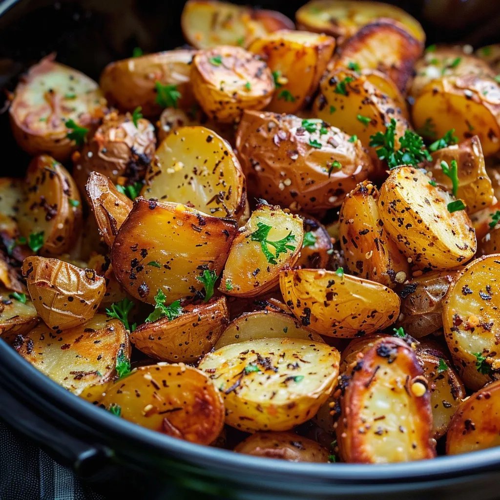 Crockpot Parmesan Roasted Potatoes