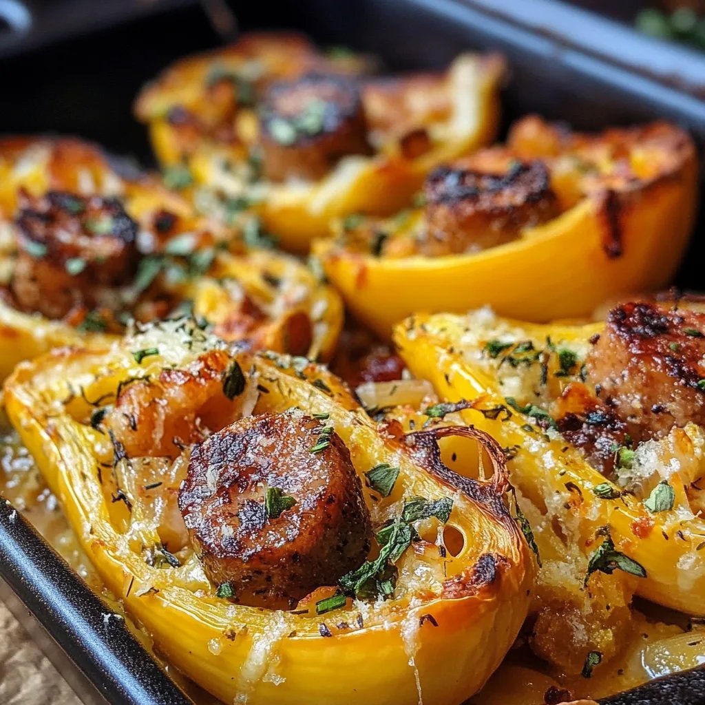 Delicious Autumn Sausage Pasta Squash