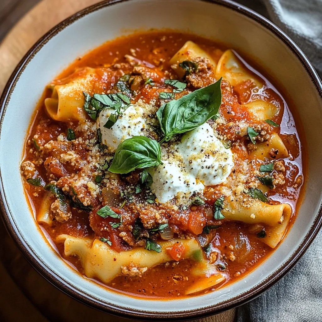Spicy but Comforting Lasagna Soup for Chilly Nights