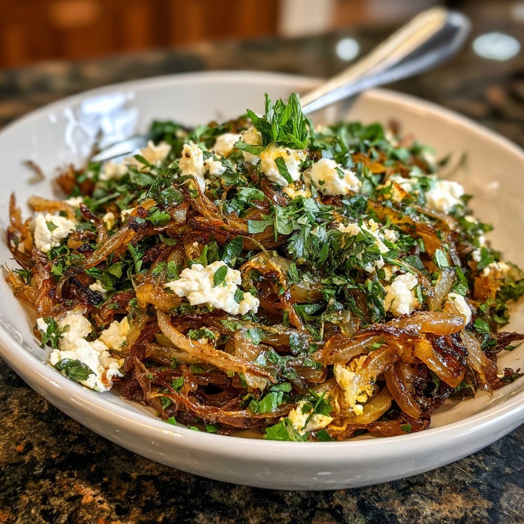 Caramelized Onion and Feta Salad