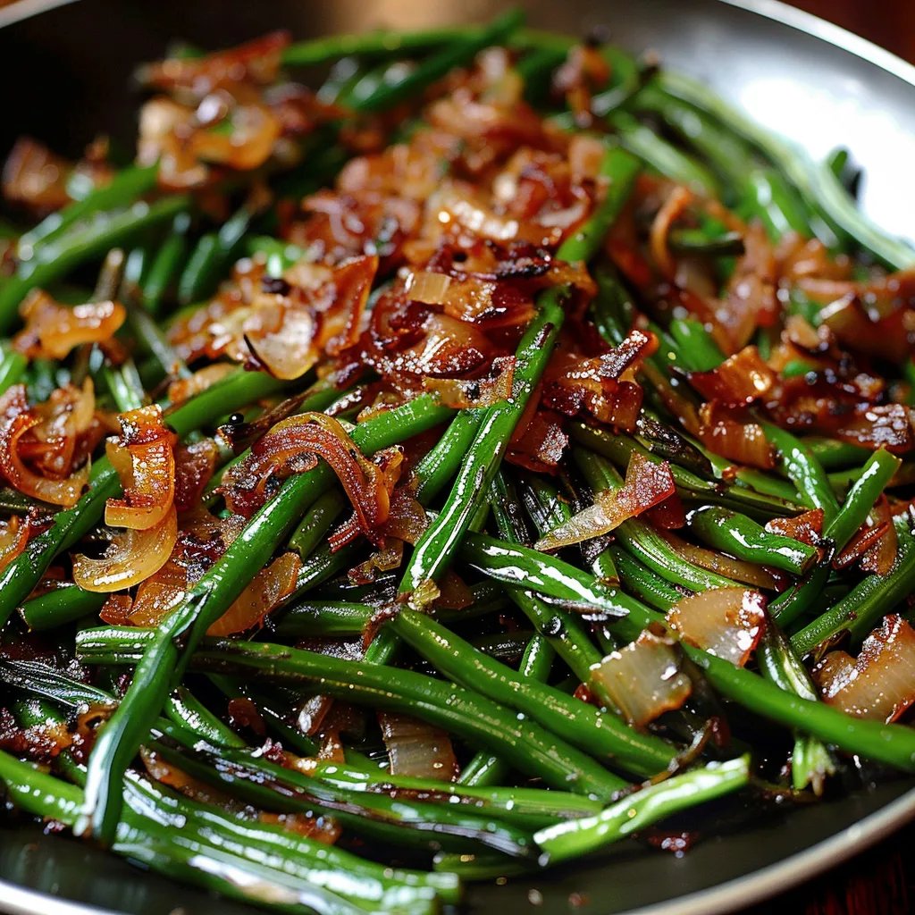 Roasted Green Beans with Caramelized Shallots