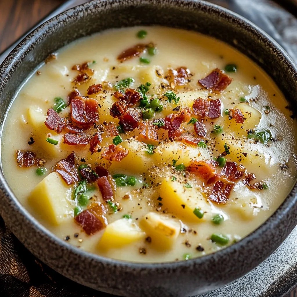 Outback Potato Soup w/ Bacon Toppings