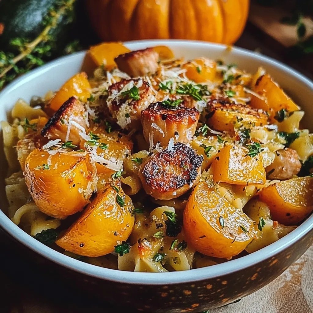 Autumn Sausage Pasta Squash
