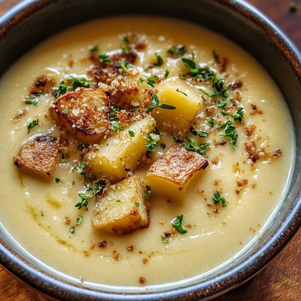 Roasted Garlic Potato Soup