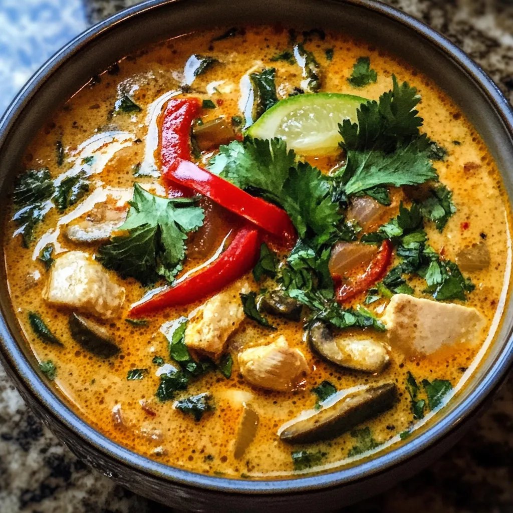 Thai Coconut Chicken Curry Soup