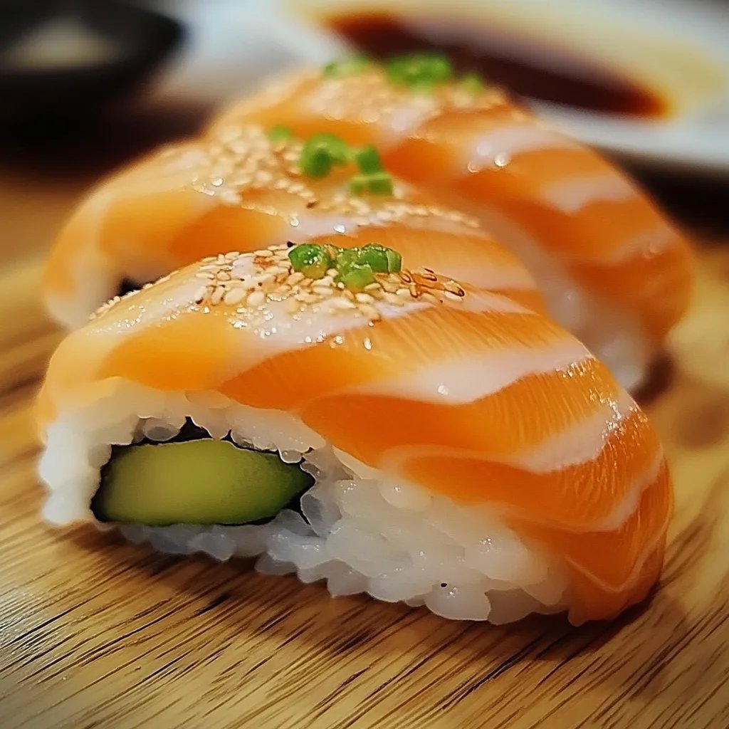 Tasty Smoked Salmon Nigiri