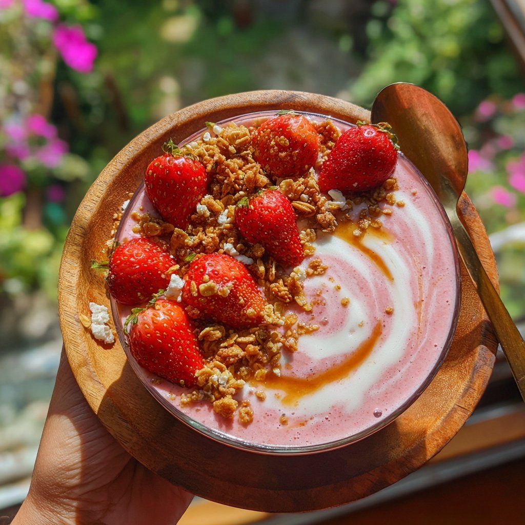 Lush Strawberry Shortcake Smoothie Bowl