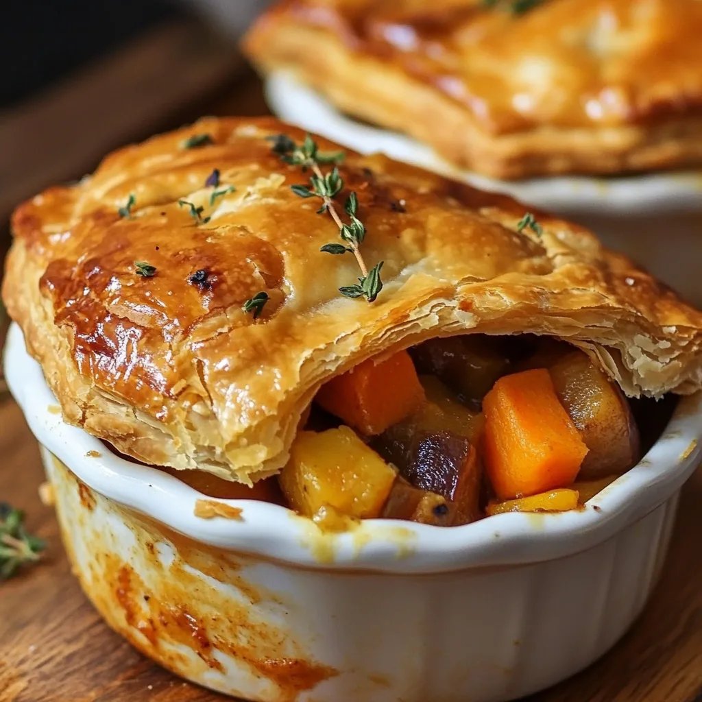 Roasted Autumn Vegetable Pot Pies