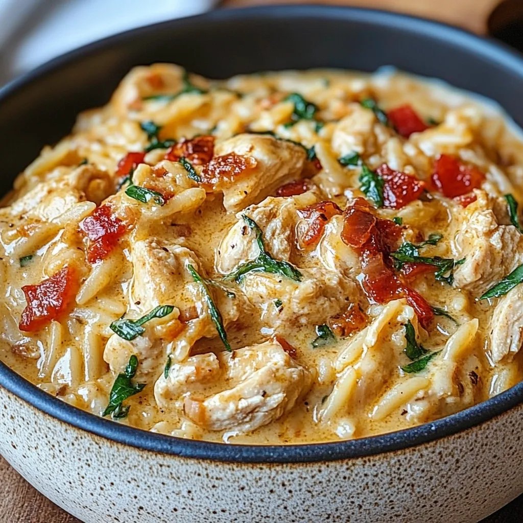 <p>Creamy Tuscan Chicken Orzo: An Amazing Ultimate Recipe</p>