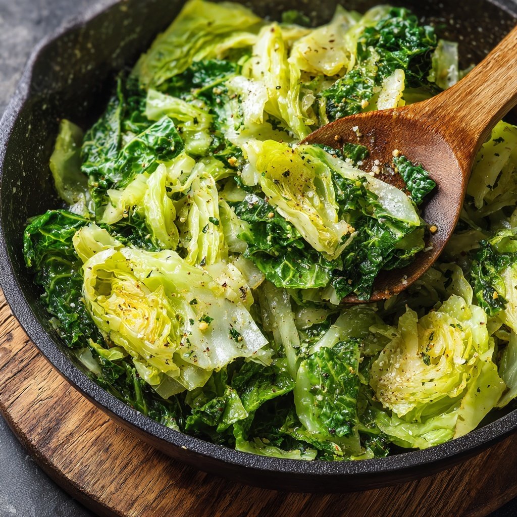 Garlic Butter Cabbage Skillet