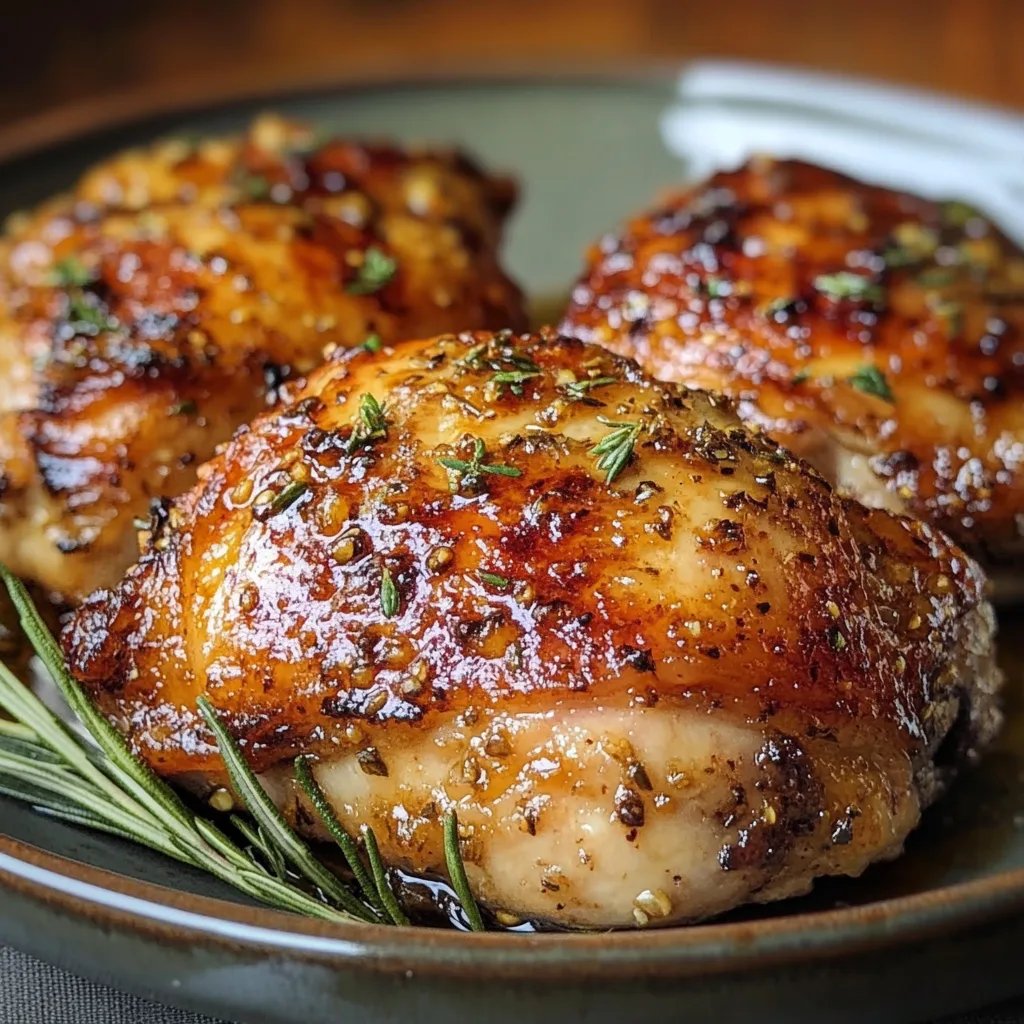 Brown Sugar Dijon Chicken Thighs